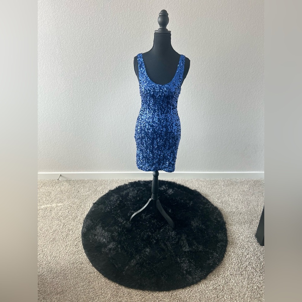Cocktail Dress| Blue Sequin|birthday dress|party dress.